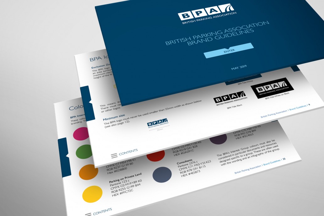 British Parking Association Interactive Brand Guidelines Design